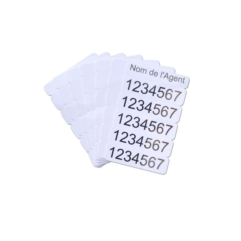 Lot de 100 cartes sécables en 5 parties – Idéal Agent de sécurité