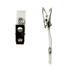 Metallic crocodile clip with transparent strap | Sogedex