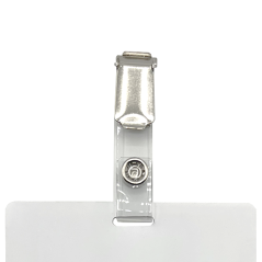 Pince bretelle métal avec lanière transparente - IDS18 (lot de 100)