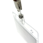 Metal suspender-type clip with clear vinyl strap - IDS18 (pack of 100)