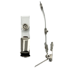 Metallic suspender clip with transparent soft strap |Sogedex