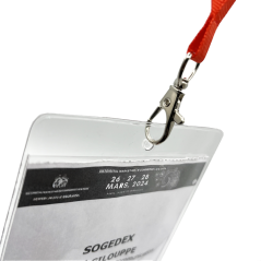 Large vertical perforated badge holder. Readable | Sogedex