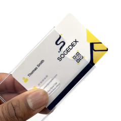 Porte-carte PVC recyclable recto-verso. Léger et résistant | Sogedex