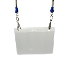 Card holder for 105 x 70 mm badges w/ round & oblong perforations (pack of 100)
