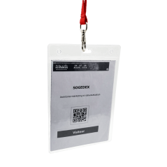 A6 Recycled PVC Badge Holder - Easy to use | Sogedex