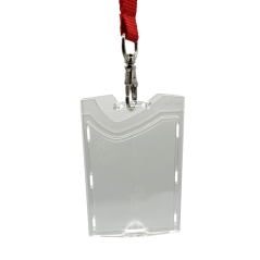Transparent (front) / Translucent (back) badge holder - IDX 150 - Portrait