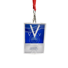 Transparent (front) / Translucent (back) badge holder - IDX 150 - Portrait