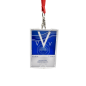 Badge holder with 1 clear and 1 frosted side - portrait - IDX 150 (pack of 100)