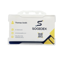 Antimicrobial badge holder - Transparent – Landscape (Pack of 100)
