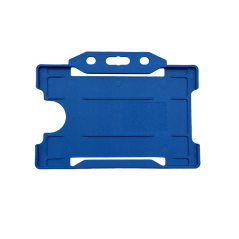 Porte-badges en plastique détectable bleu - horizontal (lot de 100)