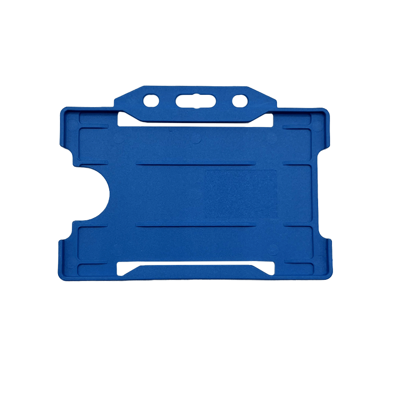 Porte-badges en plastique détectable bleu - horizontal (lot de 100)