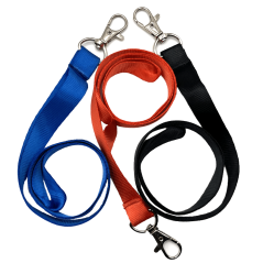 Satin flat lanyards with metal hook - easy to handle |Sogedex