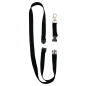 15 mm lanyard w/ detachable buckle, metal dog hook & breakaway feature (pack of 100)