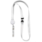 15mm flat lanyard with badge reel and safety feature (pack of 100)