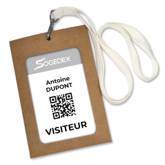 Porte-badge en carton 100% recyclable format A6 | Sogedex