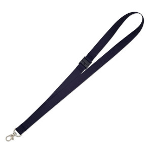 20 mm Satin-Schlüsselbänder Schwarz mit Haken & Safety