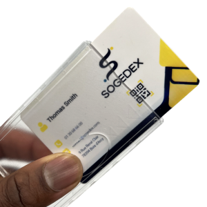 Half-crystal, half-frosted badge holder. Discreet & practical |Sogedex