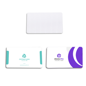 Pack of 100 white printable cards, ideal for Badgy