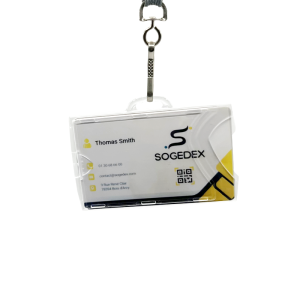 Porte-badge transparent (recto/verso) IDX 110 - Horizontal