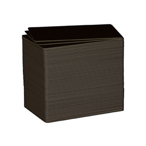 Set mit 100 hochwertige Blankokarten aus recyceltem PETG - Schwarz