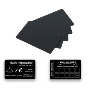 Pack of 100 High Quality Recycled PETG Blank Cards – Black