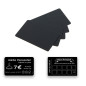 Set mit 100 hochwertige Blankokarten aus recyceltem PETG - Schwarz