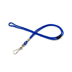Lanyard rond sécurisé avec attache en métal. Pratique et discret.