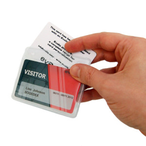 Horizontal duo badge holder, weather resistant | Sogedex