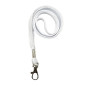 12 mm tube polyester lanyard with nickel-plated dog hook (pack of 100)