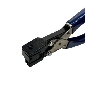 Hand-held round hole punch tool