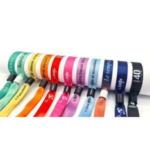 Personalisierte Satin-Armbänder (100er Pack) - Elegant - Sogedex