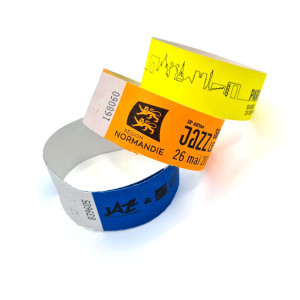 Bracelet papier indéchirable Tyvek® personnalisé 25 mm (lot de 100)