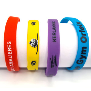Bracelet silicone personnalisé adulte – sérigraphie (lot de 100)