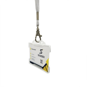 Porte-badge en plastique biodégradable pour 1 carte – horizontal