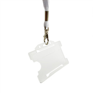 Biodegradable plastic badge holder for 1 card