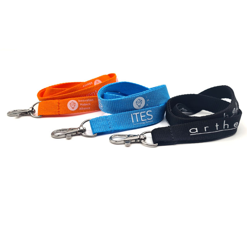 Custom Flat Lanyard – Metal Hook (pack of 100)