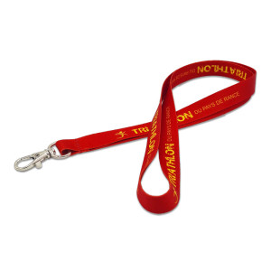 Personalisiertes Schlüsselband aus recyceltem PET mit Sublimationsdruck – Metallhaken (100 Stück)