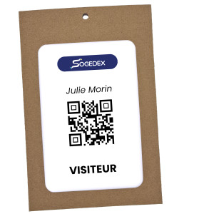 A6 badge holder double-window in ecological cardboard (set of 100)