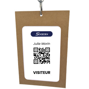 A6 badge holder double-window in ecological cardboard (set of 100)