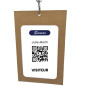 A6 badge holder double-window in ecological cardboard (set of 100)