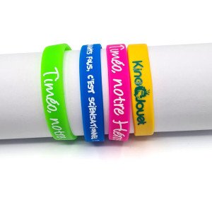 Custom Child Silicone Wristbands - Screen Printed - Sogedex