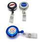 Personalized Badge Reels with Rotating Clip and 3D Dome (Pack of 100)