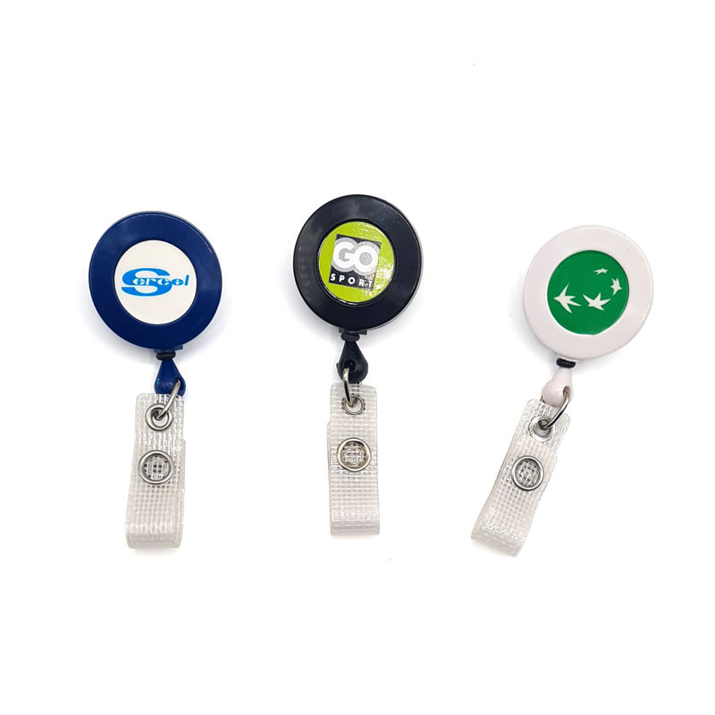Zip badge rotatif pince crocodile personnalisé avec étiquette (lot de 100)