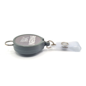 Zip enrouleur badge rond personnalisé avec étiquette adhésive (lot de 100)