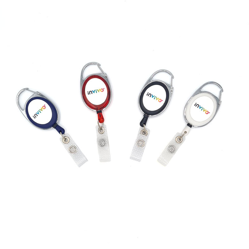 Custom Oval Retractable Badge Reel with Sticker (Pack of 100)