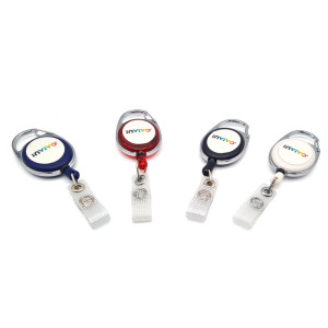 Zip enrouleur badge ovale personnalisé avec étiquette (lot de 100)