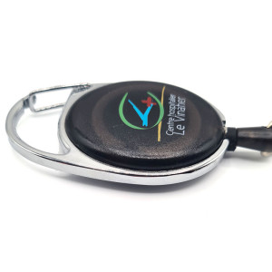 Custom Pad Printed Oval Retractable Badge Reel (Pack of 100)