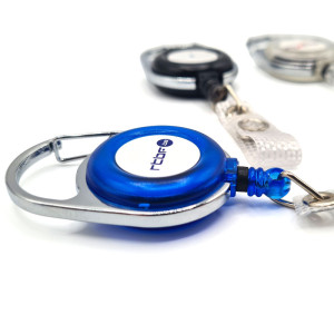 Zip enrouleur badge translucide personnalisé avec étiquette adhésive (lot de 100)