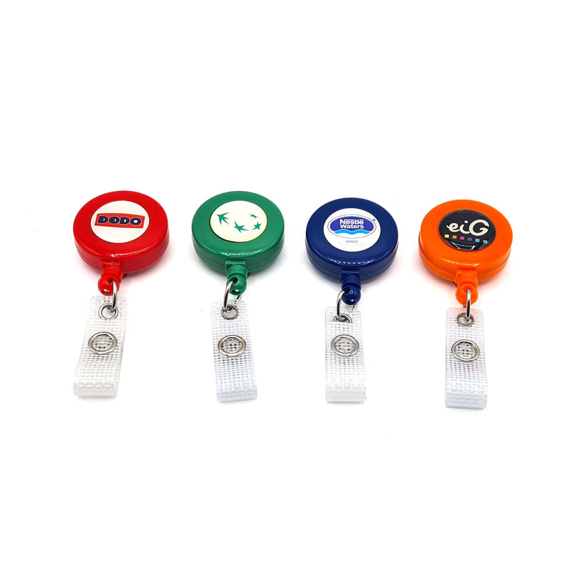 Zip enrouleur badge personnalisé avec dôme (lot de 100)