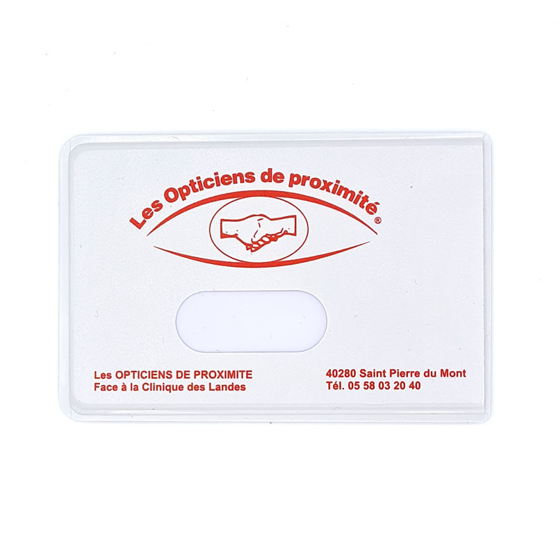 Custom thermoformed PVC card holder for 2 cards (pack of 100)
